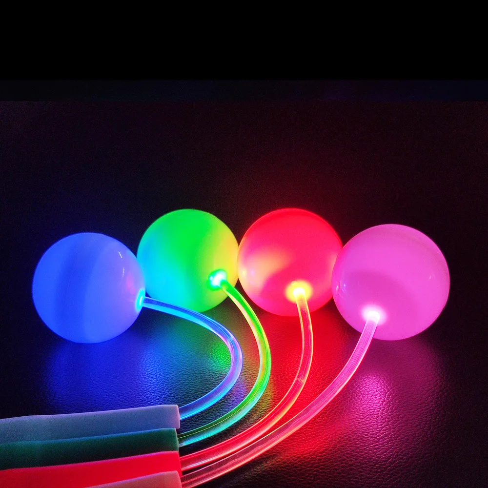 Children Outdoor Indoor Sports Rope Skipping Toys Creative Colourful Lights Light-up Rope-less Jumping Ball Flashing Sports Toys