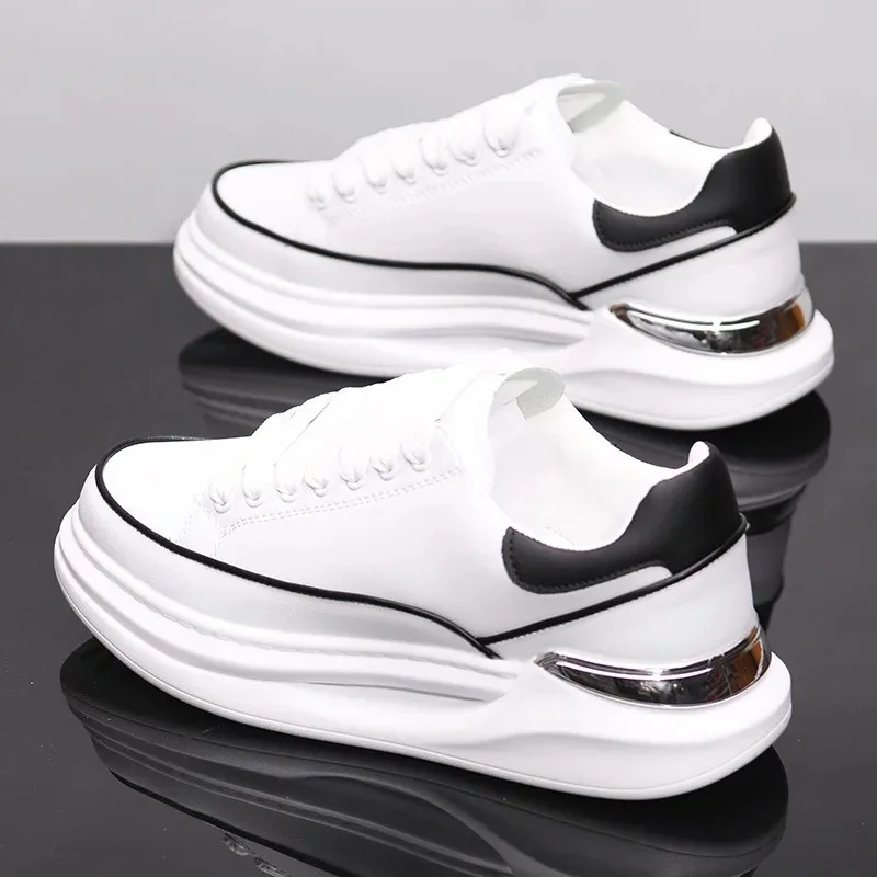 White Mens Shoes Sneakers Sports Shoes Man Sneakers Increased Height Inside Casual Sports Shoes for Men