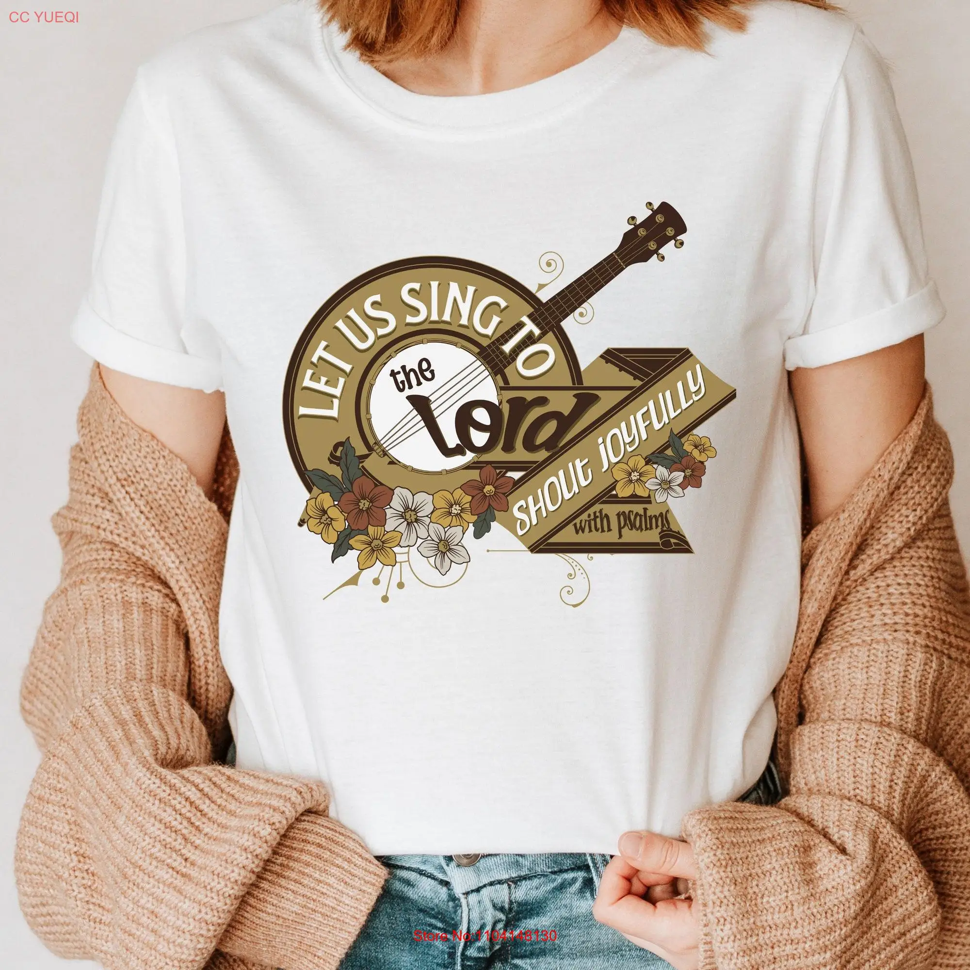 Camiseta de adoración con frase "Let us sing to the Lord", playera cristiana de moda, regalo de coro basado en la fe, Salmo 95