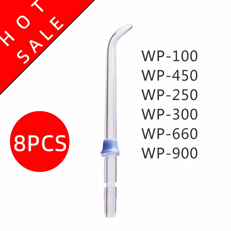 

8pcs/set For waterpik WP-100 WP-450 WP-250 WP-300 WP-660 WP-900Oral Hygiene Accessories Nozzles