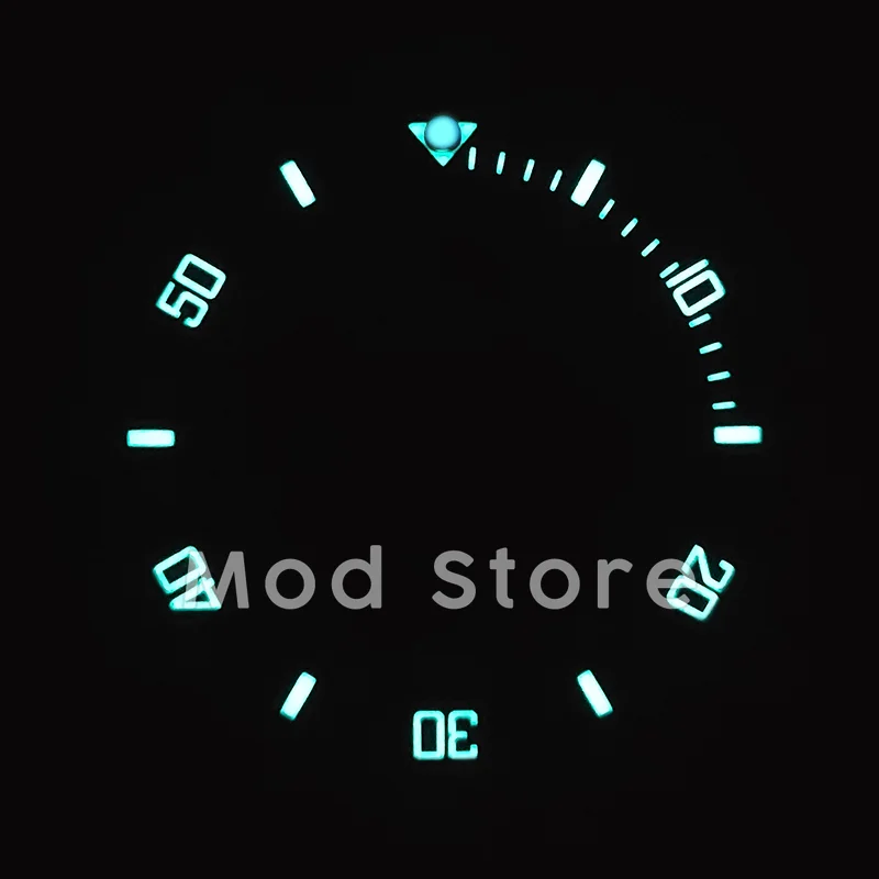 [Sloped] 38mm BGW9 Lume SUB Style Ceramic Bezel Insert Fit For SKX007/SKX009 Blue Lume