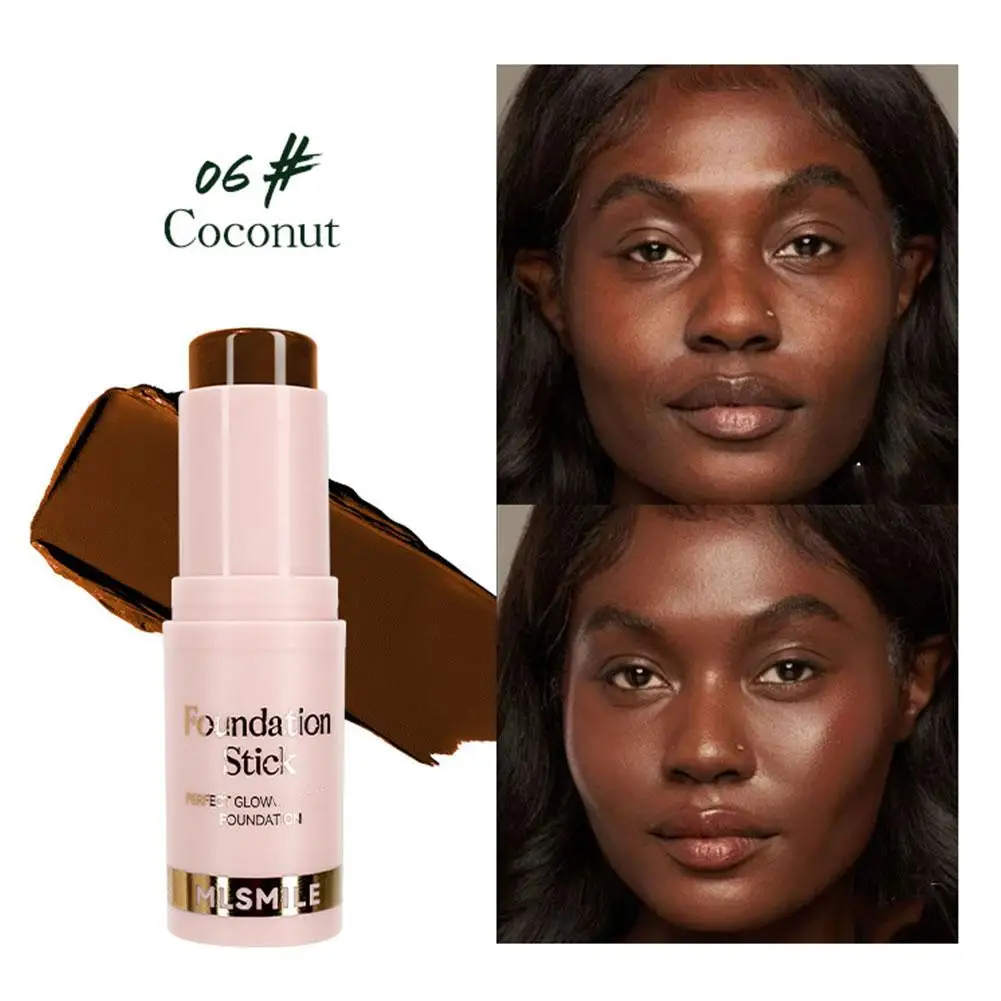 Poeder Foundation Stick Waterdicht, Anti-Zweet, Verhelderende Vloeistof Met Matte Foundation Stick Licht Concealer Gladmakende K9z9