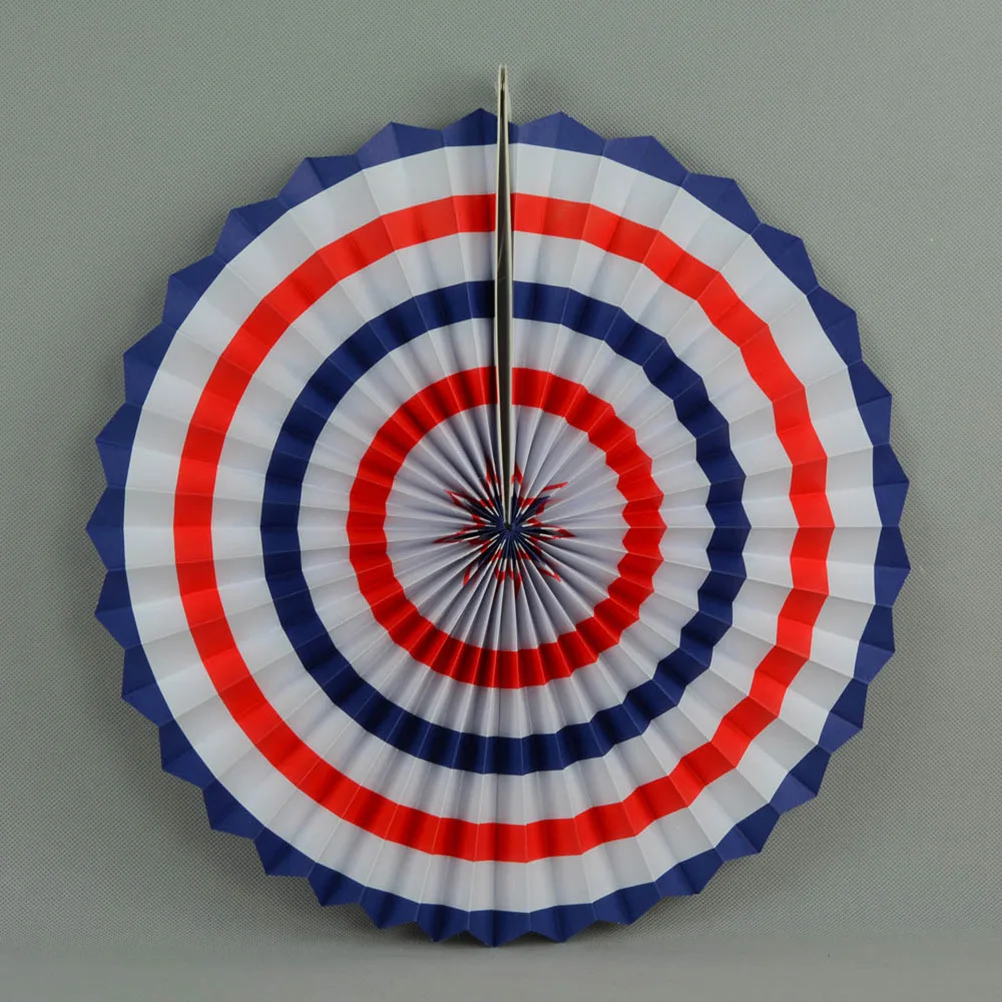 

6Pcs Us Flag Paper Fans Decor Tissue Paper Fans for 4Th of July Party Ceiling Hanging Holiday Decoration Supplies