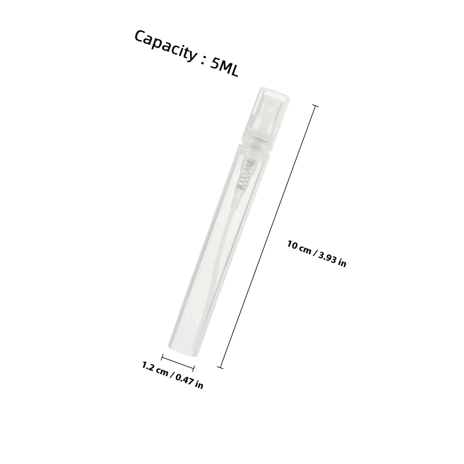 15Pcs Spray Bottle 5Ml Small Portable Perfume Sub Container Refillable Plastic Travel Size for Sample Body Mist Storage