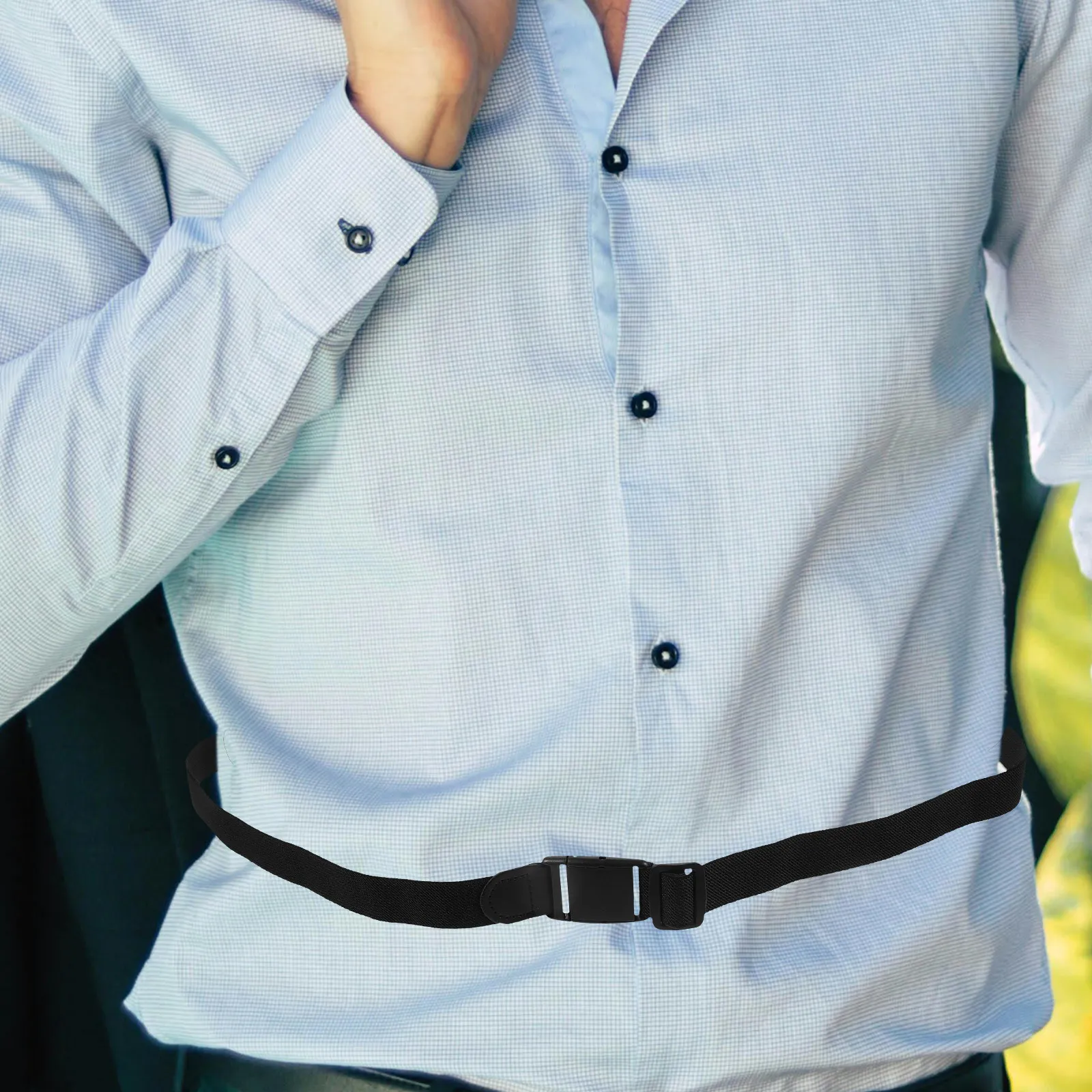 Shirt Stay Belt Elastic Non Slip Fabric Strap for Men Women Adults Prevents Wardrobe Malfunctions Polished Appearance All Day