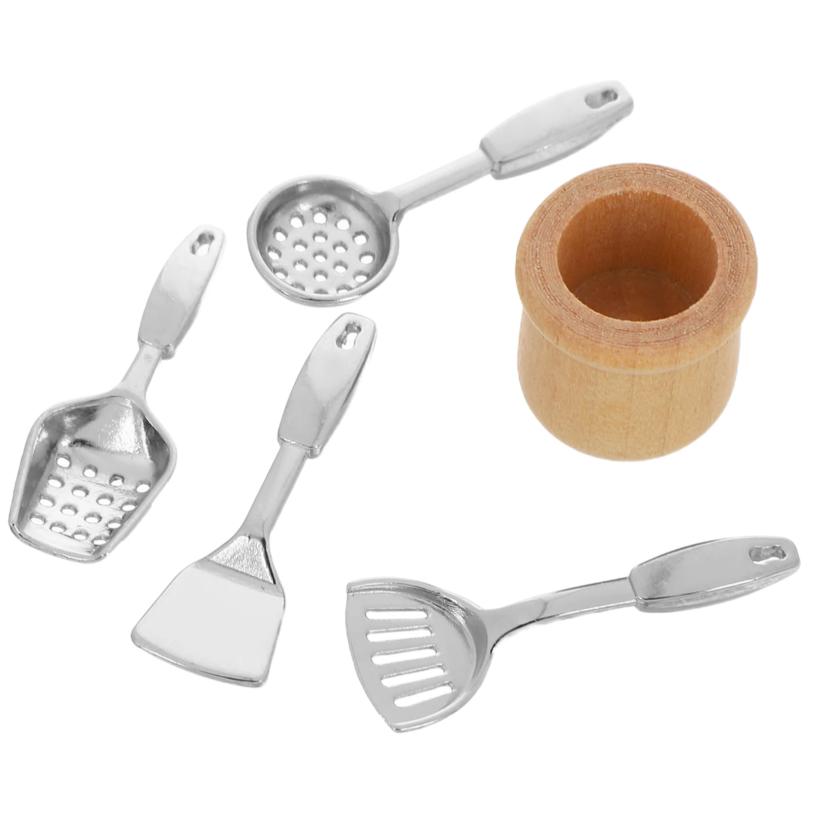 

5 Pcs Mini Kitchen Furniture Cooking Utensils for Dollhouse Accessories Kids Pretend Play Toy Cookware Decoration Micro Scene