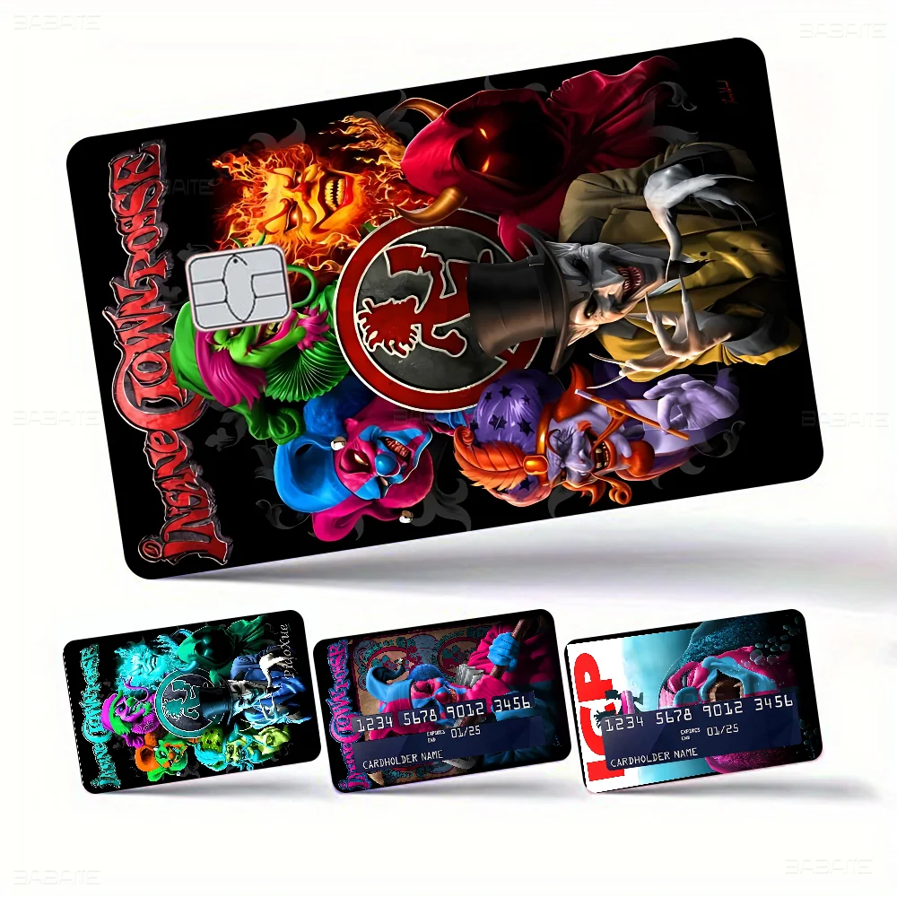 مجنون مهرج بوسي الفرقة مختلف أنيمي البنك بطاقات الائتمان حافلة تمرير ملصقات بارد الديكور ملصقات مقاومة للماء جمع اللعب