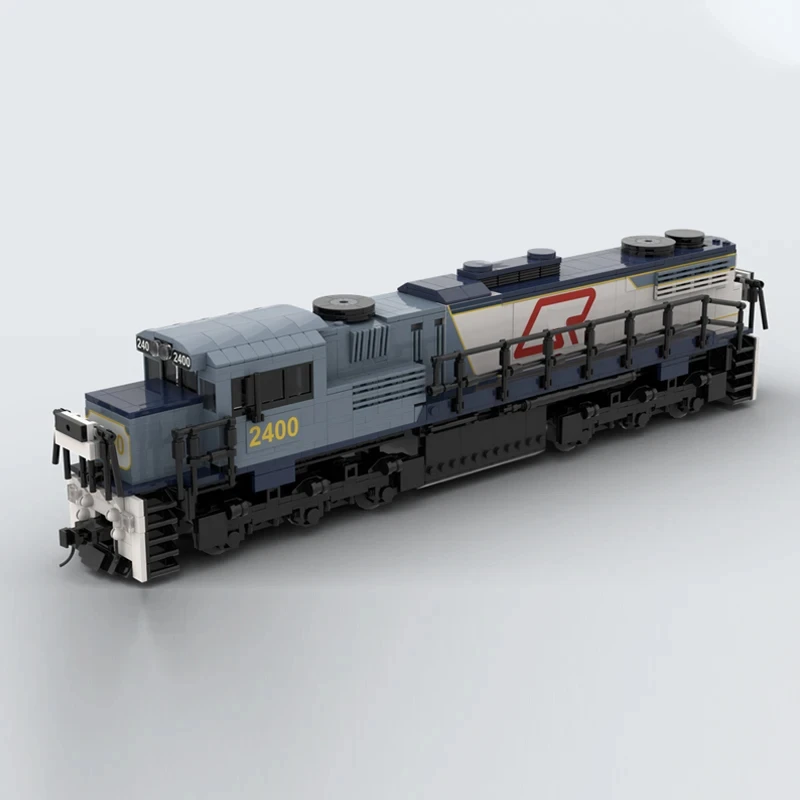 1860 ピース MOC 蒸気機関車クイーンズランド鉄道 2400 クラストレイン DIY 組み立ておもちゃ子供の誕生日ギフト静的バージョン