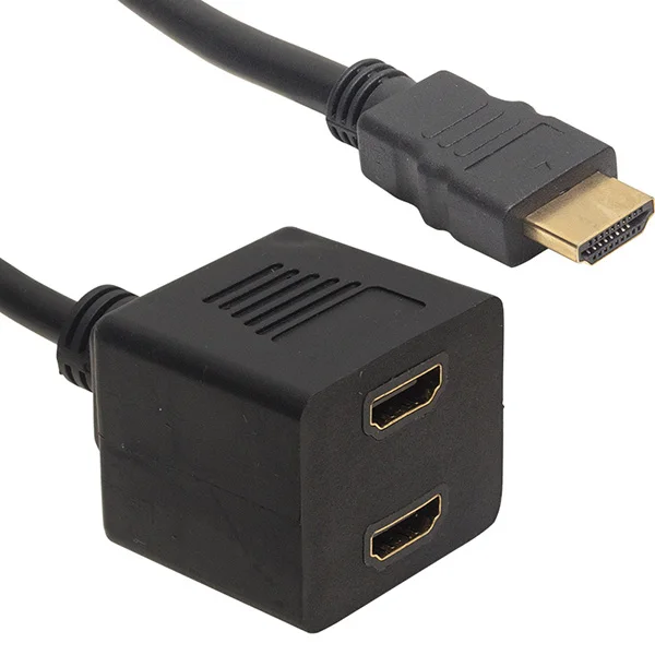 HDMI MALE-HDMI FEMALE X 2 ADAPTER HDMI MULTIPLEXER 30 CM CABLE POWERMASTER