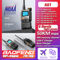 UV-K61 Baofeng Walkie Talkie Multi Band Wireless Copy Frequency AM FM NOAA 999CH Type-C High Power Long Rang Two Way Ham Radios