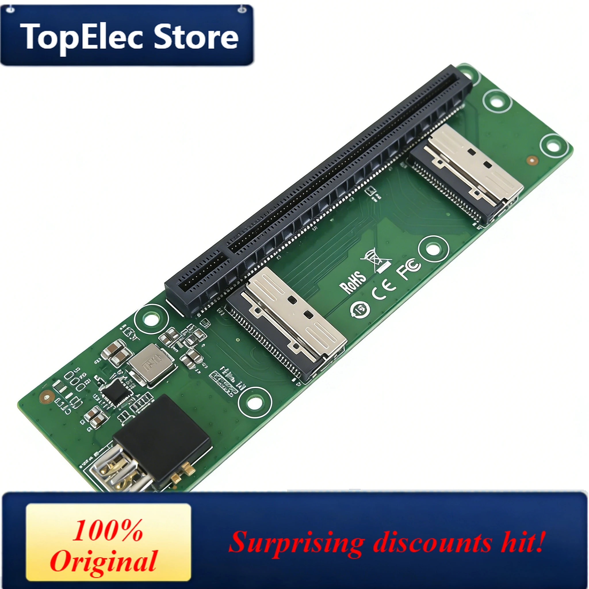 TopElec LRFNA921A MCIO PCIe Gen5 Device Adapter 2x8i to x16