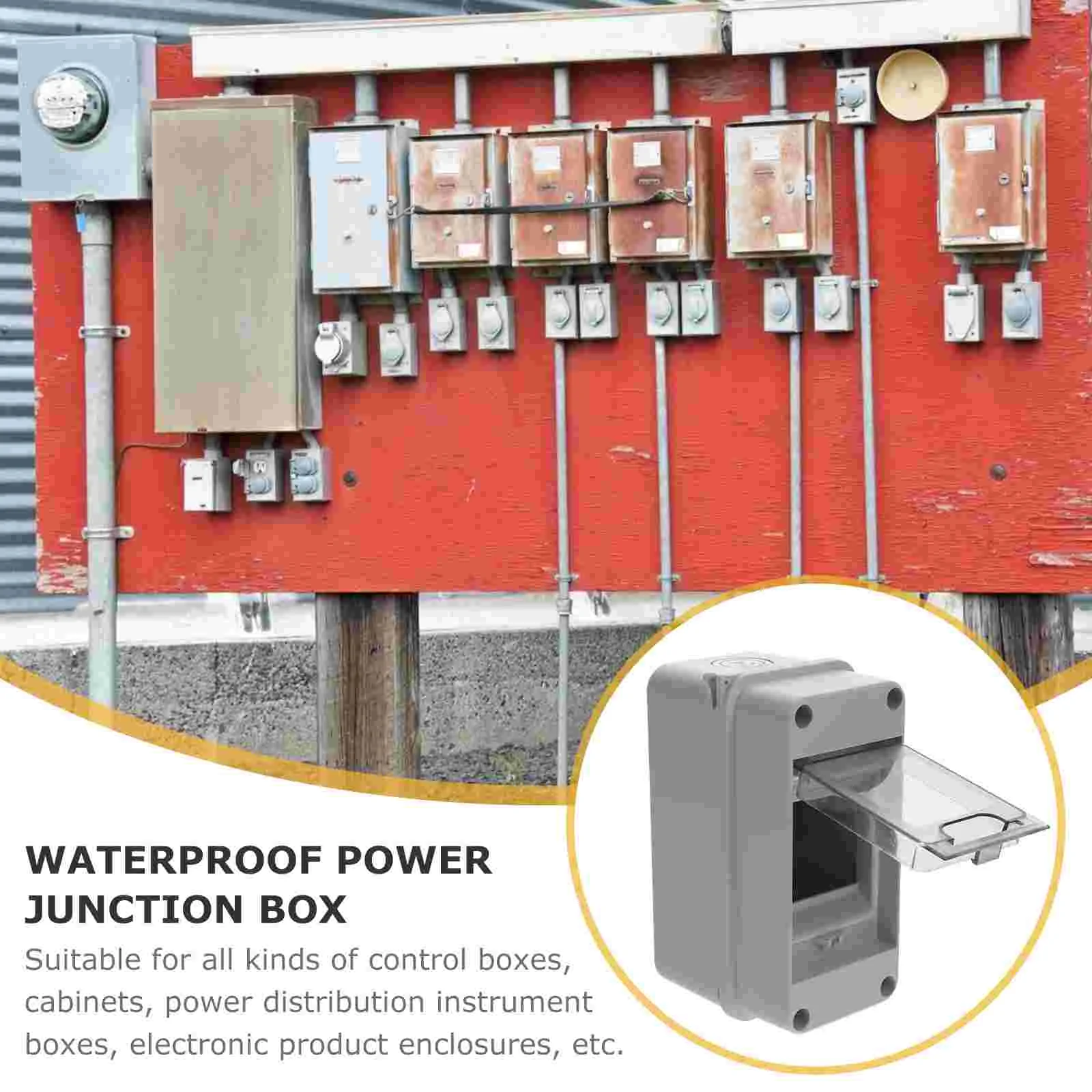 Power Controller Distribution Protection Box Electrical Boxes Weatherproof Waterproof White 2 Way Consumer Unit