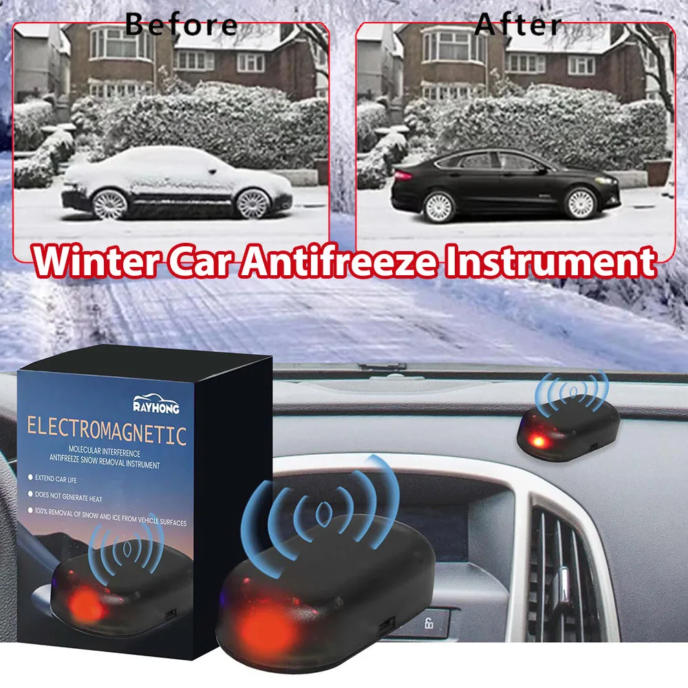 1/3pcs Car Snow Removal Car Antifreeze Ornament Electromagnetic Molecular for Windshield Truck Convertible Auto Travel Tools