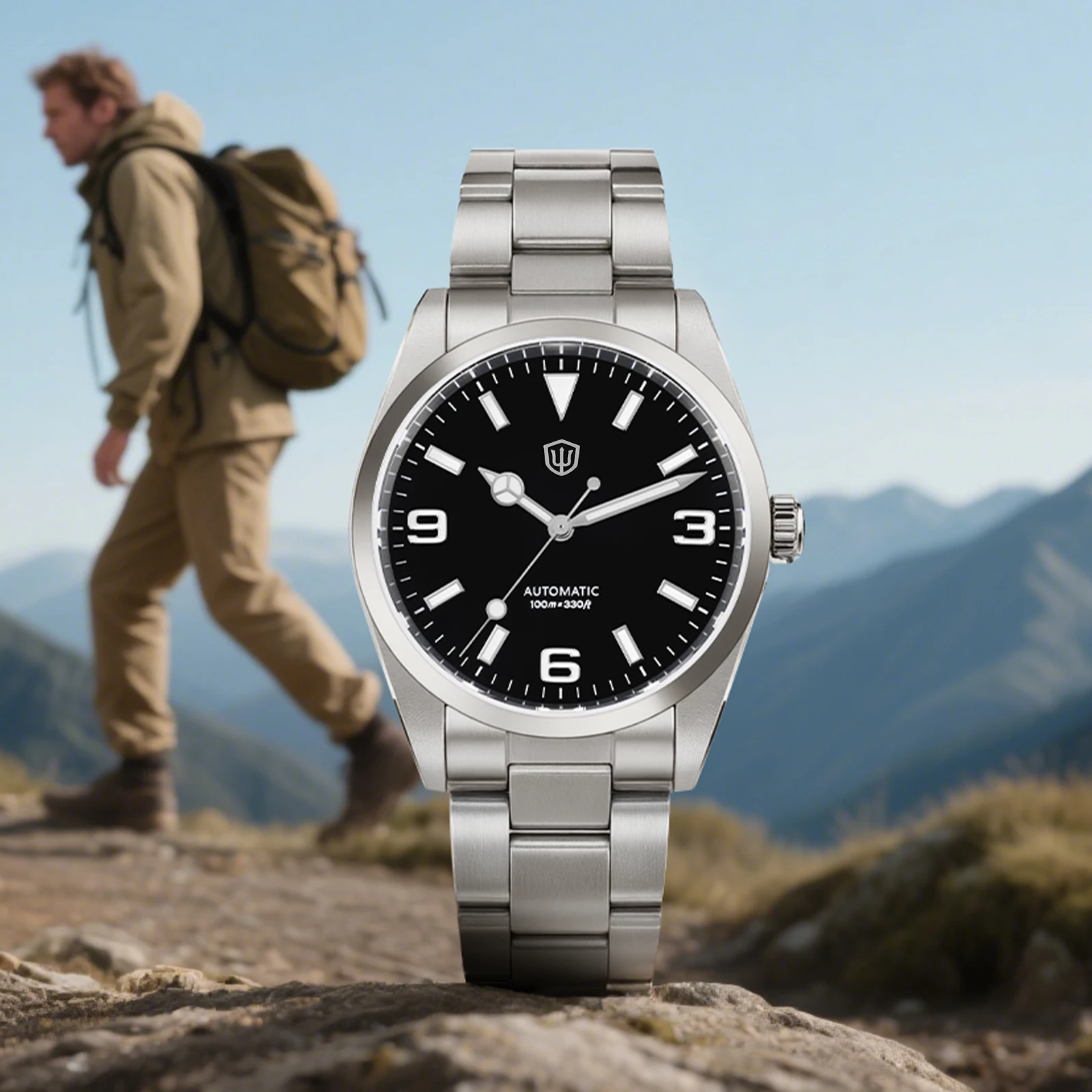 Watchdives WD6610 Luxury Watch Miyota 9015 Movement Mechanical Watch Stainless Steel 100m Waterproof Sapphire Wristwatch