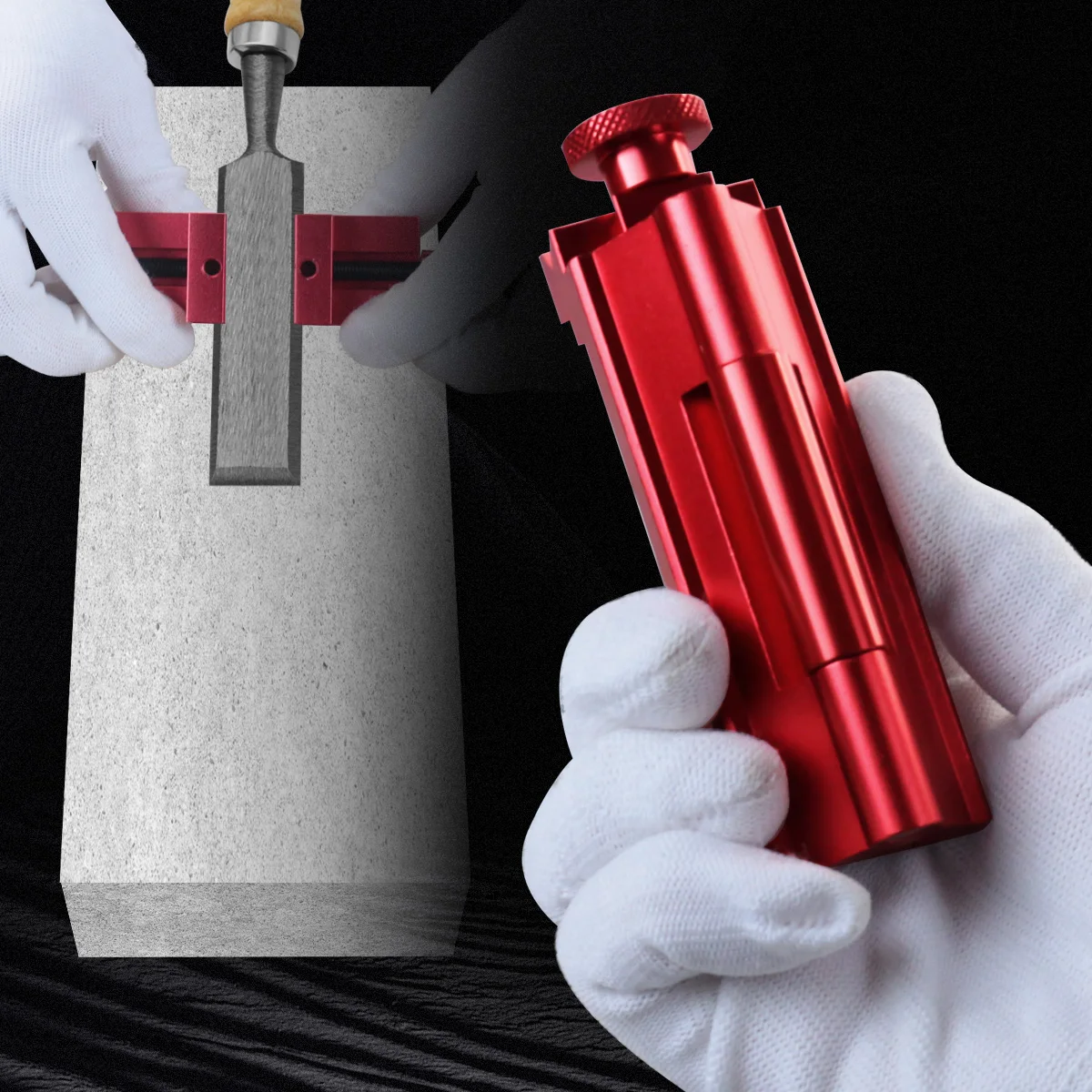 

Knife Sharpener Metal Wood Chisel Abrasive Tools Chisel Sharpening Kit for Woodworking, for 5-66mm Size Chisel and Planer