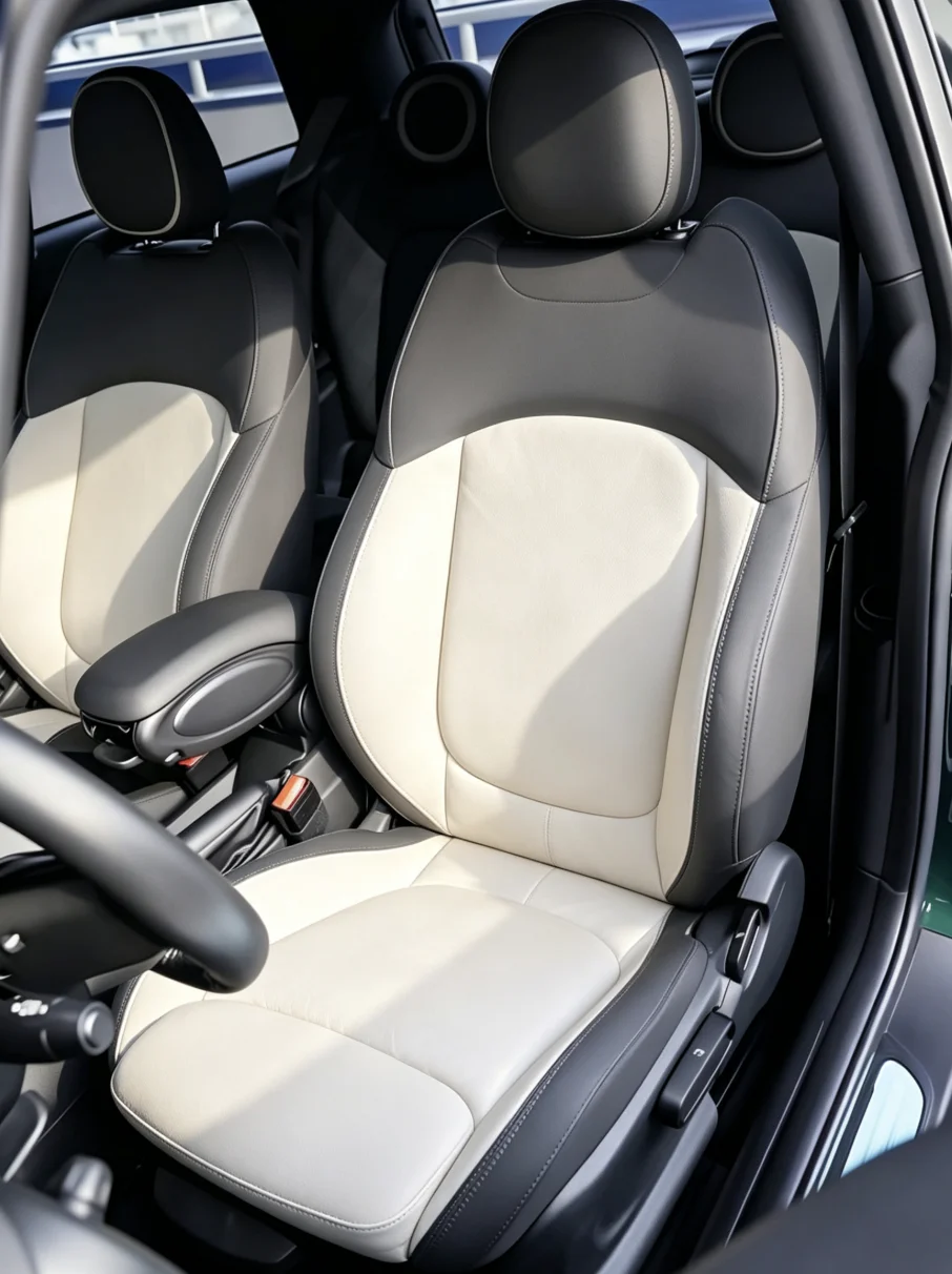 Für Mini Countryman F60 Maßgefertigte Autositzbezüge Luxuriöses Nappaleder 100% Passgenau Innenraumzubehör 360 ° Vollständige Abdeckung – Detail 9