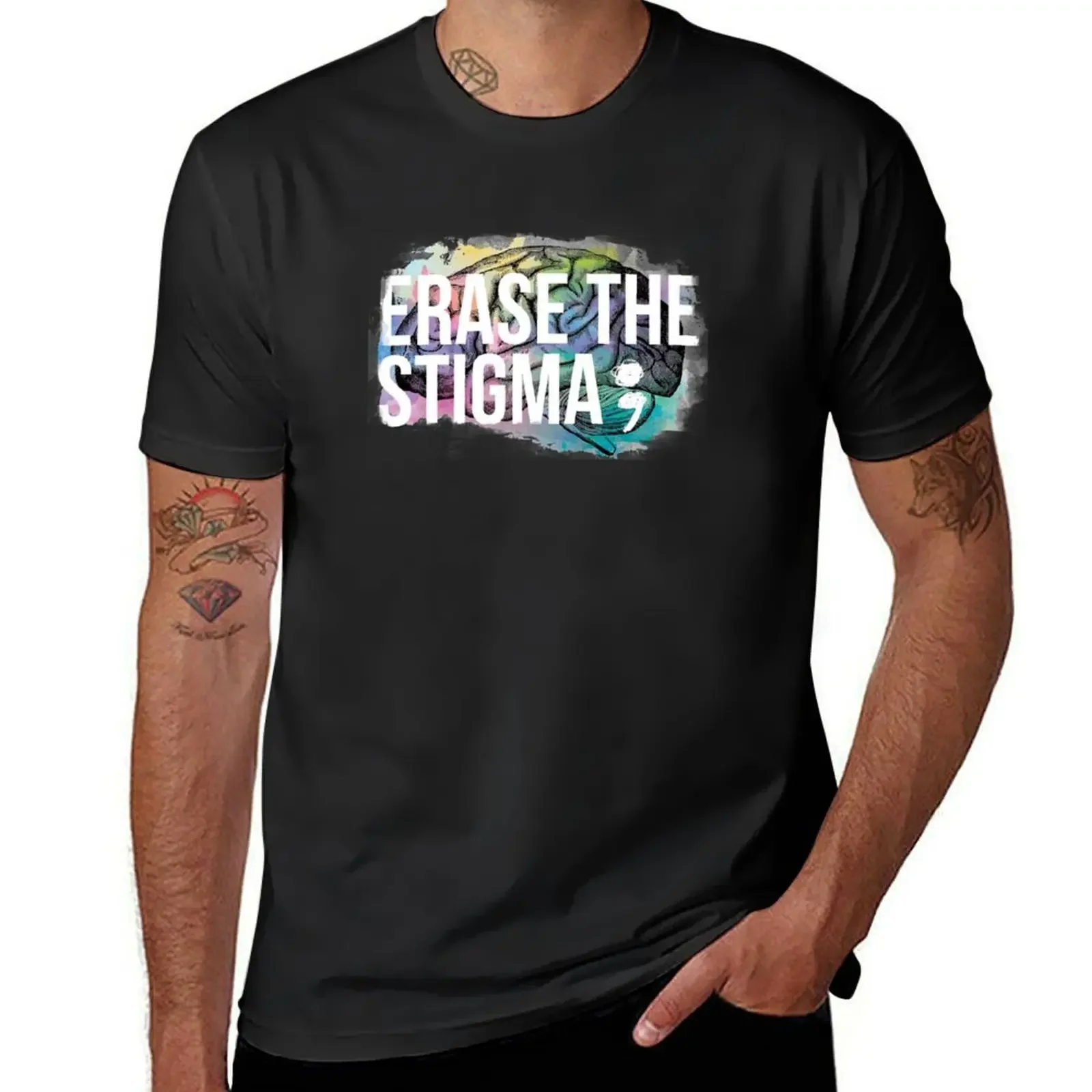 Erase the Stigma T-Shirt customizeds graphics plain Men's t shirts