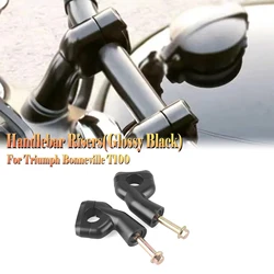 Motorcycle Handlebar Handle Bar Risers Clamps Adapter For Triumph Bonneville Bobber Black T100 T120 Scrambler1200XC Street twin