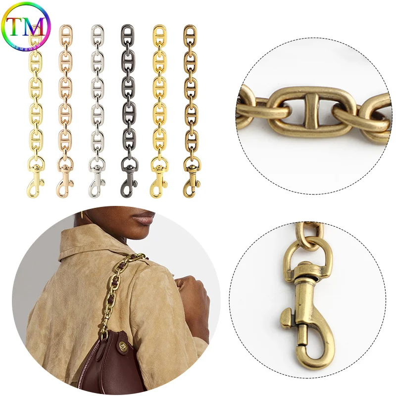 2/10PCS 12/17CM Bag Extension Chain Metal Chain With Round Hook For Purse Bag Crossbody Chain Extender Lovely Gifts Accessories