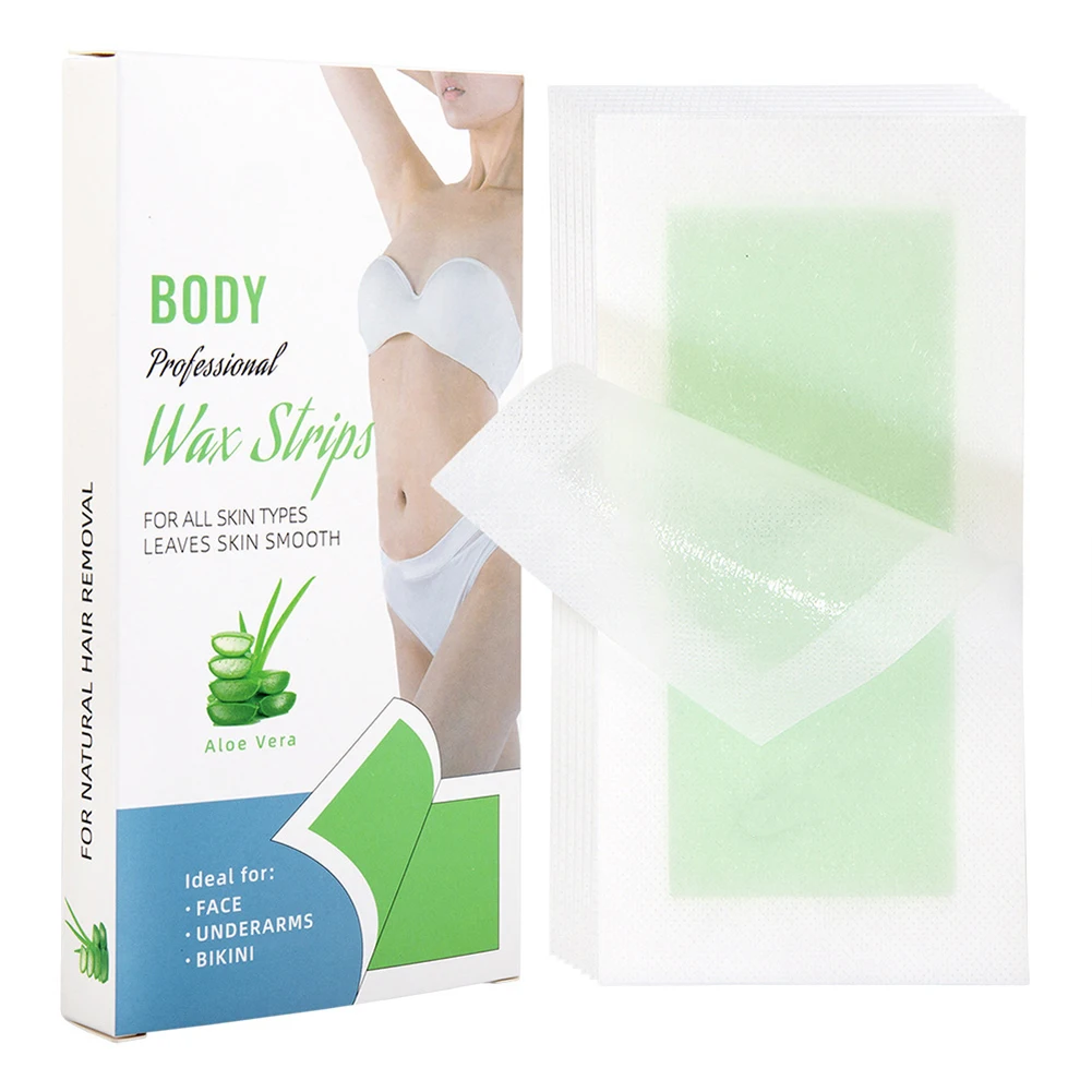 Bandes de cire d'épilation pour le visage, les jambes, le corps et les sourcils, outil de beauté idéal pour femmes et hommes, 20 pièces