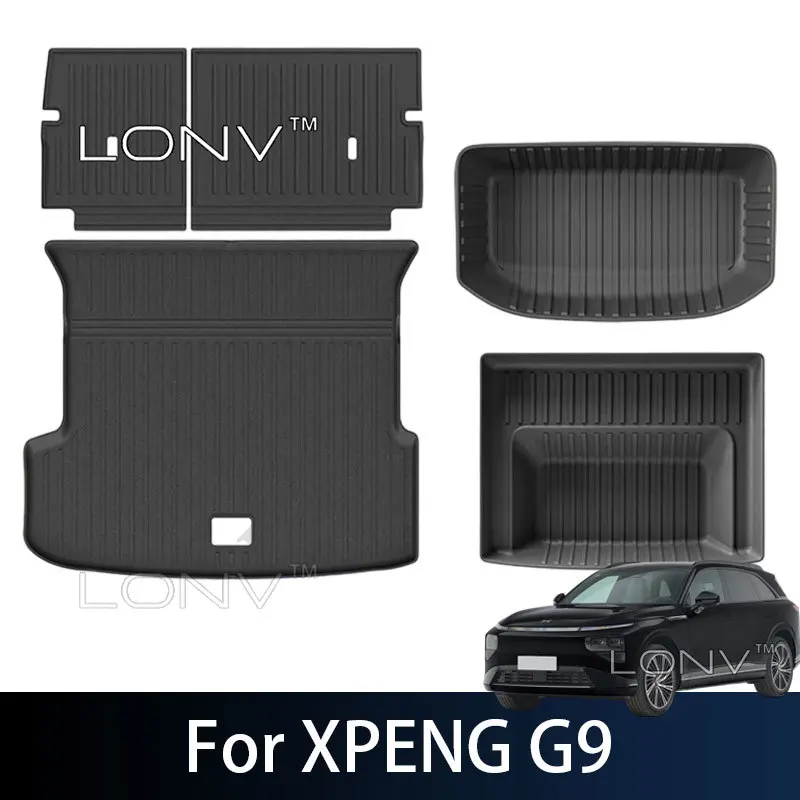 Car Trunk Mat For XPENG G9 2026 2025 Customized Backrest Cushion Waterproof Non-slip Liner Front/Back Cargo Pad Auto Accessories