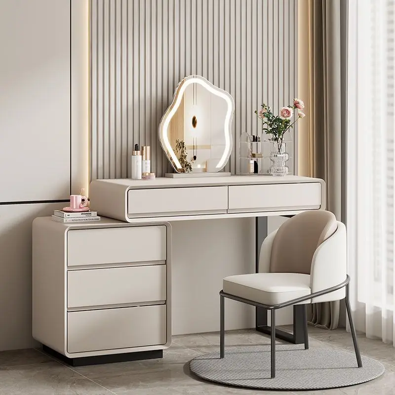 

Desk Mirror Dressing Table Makeup Console Cabinet Storage Vanity Chair Mobile Bedside Meubles De Chambre Dresser Furniture