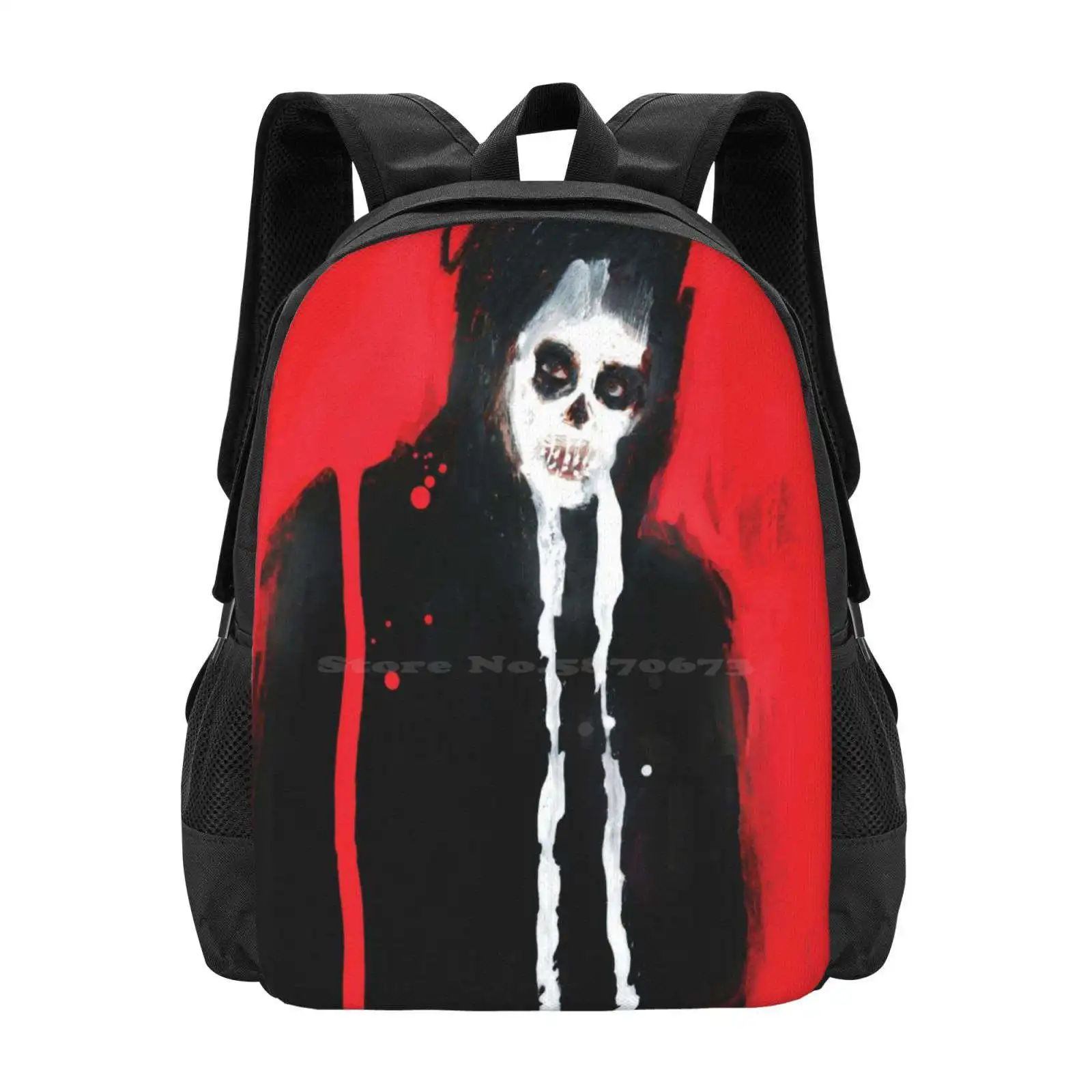 

Internal Affairs 02 School Bags Travel Laptop Backpack Internal Affairs Raw Acrylic Collage Context Skull Stripped Blood Death