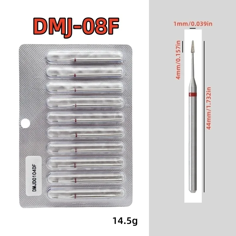10-teiliges Diamant-Nagelbohrer-Set, Diamant-Fräser für Maniküre, 3/32 Zoll, elektrische Nagelfeile, Nagelhautentferner-Werkzeug – Detail 18