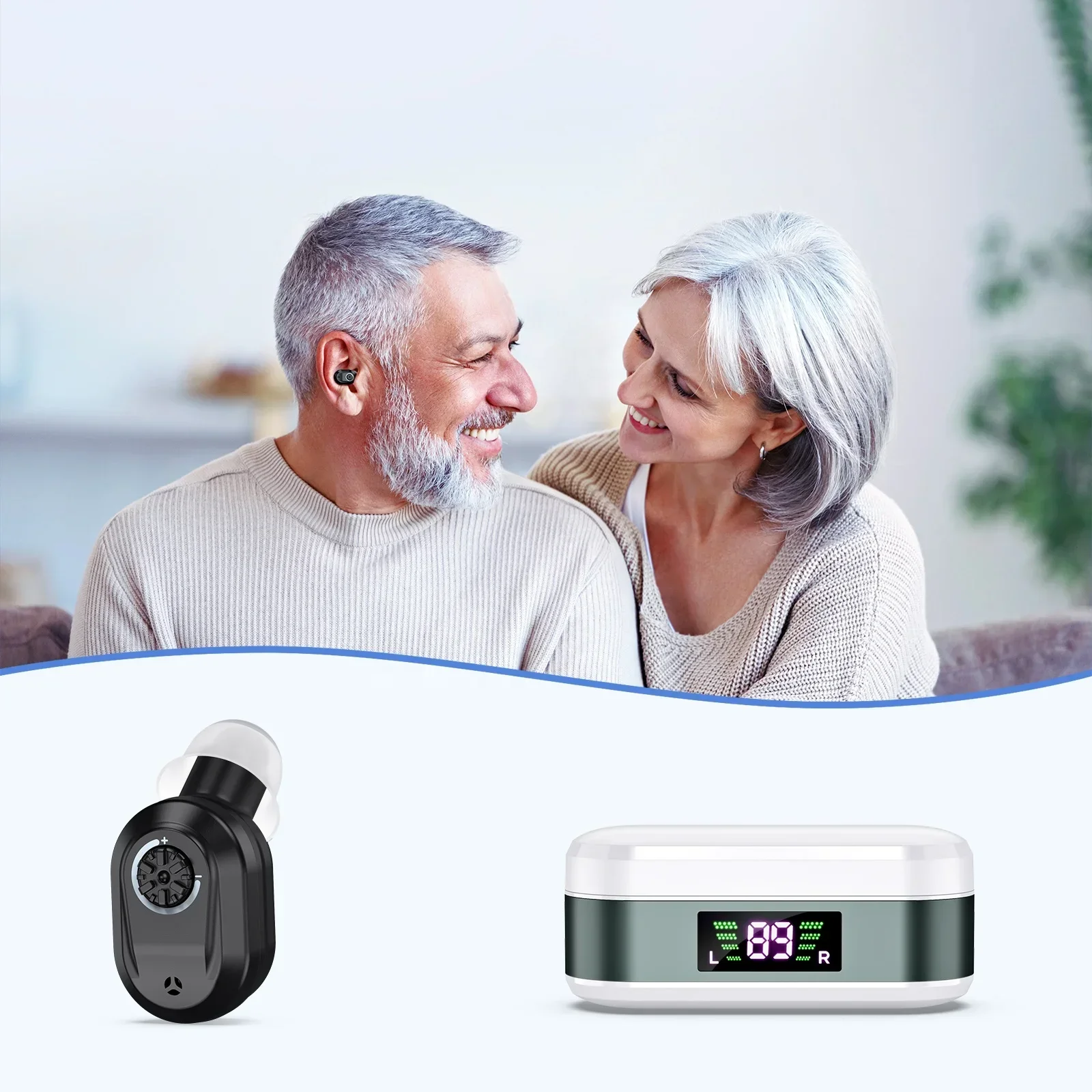 

Rechargeable new For Seniors With Noise Cancelling And Volume Control, With Charging Case