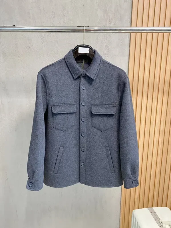 

LP итальянская шерстяная кашемировая осенне-зимняя деловая повседневная куртка со старыми деньгами и лацканами