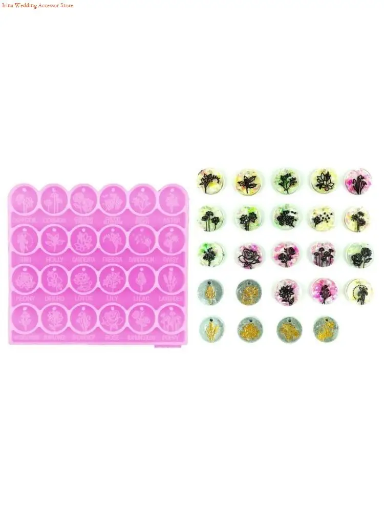 

G92D Roud Flower Силиконовые формы Серьги-гвоздики Смола Плесень DIY Формы для литья ювелирных изделий