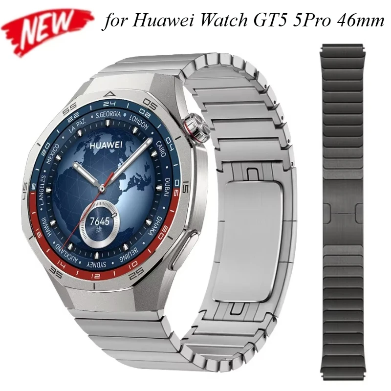

22mm Metal Strap for Huawei Watch GT5 5Pro 46mm Smartwatch Stainless Steel Band for Huawei Watch 3 4 4Pro GT 5 4 3 2 2e Bracelet