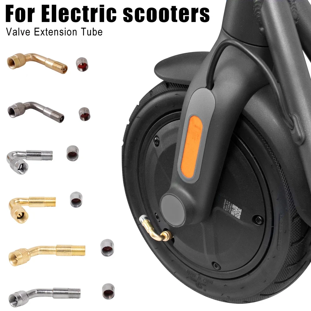 Valve Adapter Air Pump Extended Nozzle Hose Accessories for Xiaomi M365 PRO 1S Electric Scooter 45°/90°/135° Air Tyre Valves image 2