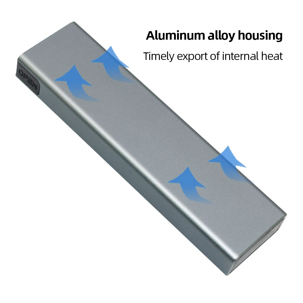 M.2 NVME SATA Dual Protocol Hard Drive Case 2TB Solid State Drive Adapter Enclosure Aluminium Alloy for 2230/2242/2260/2280 SSD