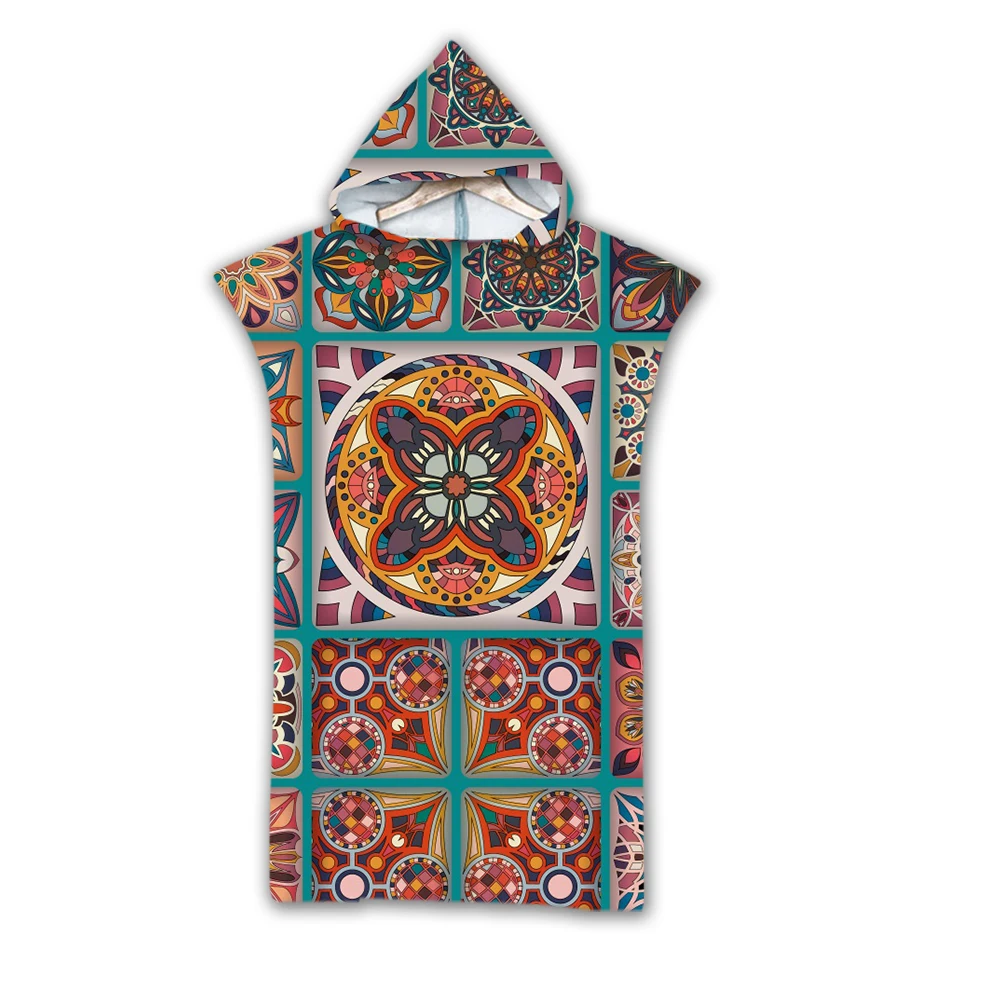 

Ethnic Bohemian Mandala Hooded Towel for Men and Women,Beach Poncho,Changing Robe,Surf,Swim Robe,Holiday Gift,Drop Shippin