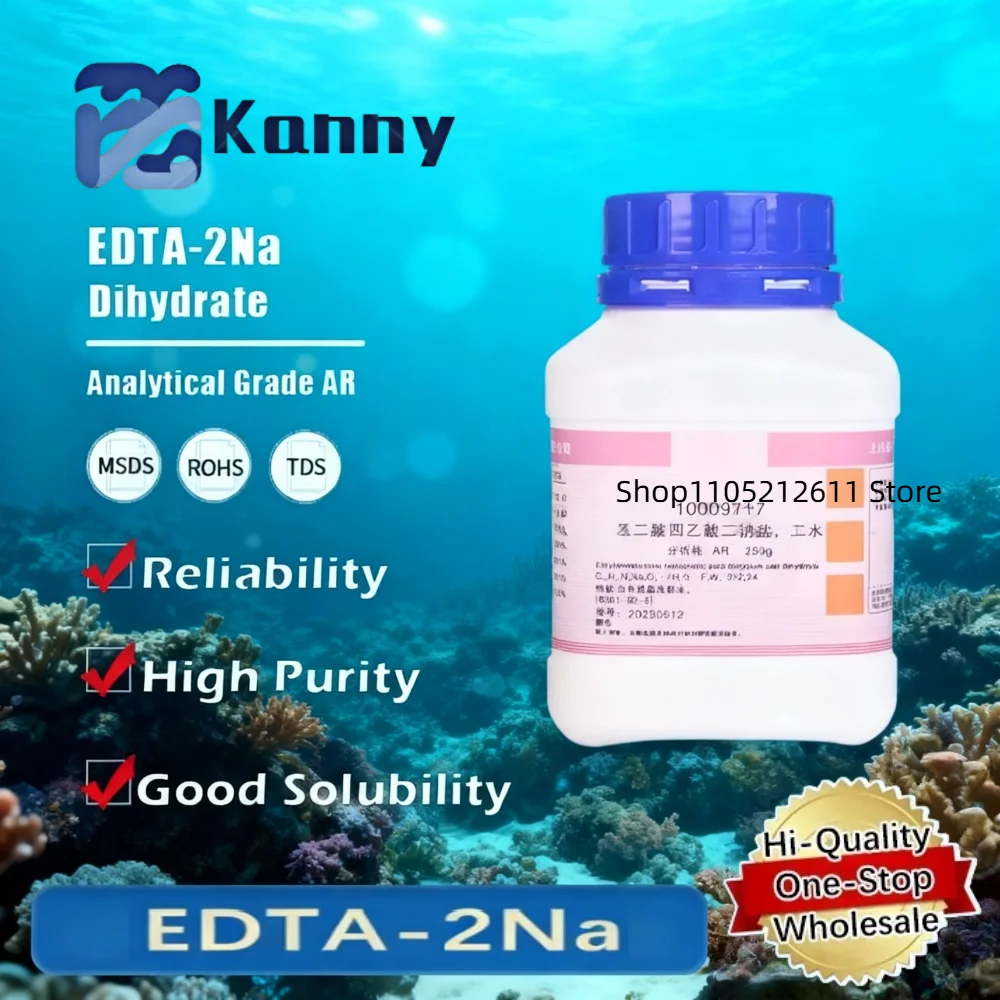 EDTA-2Na для лабораторных анализа и химических применений. Оригинальный продукт. EDTA-2Na для лабораторных анализа и химических применений. Оригинальный продукт.