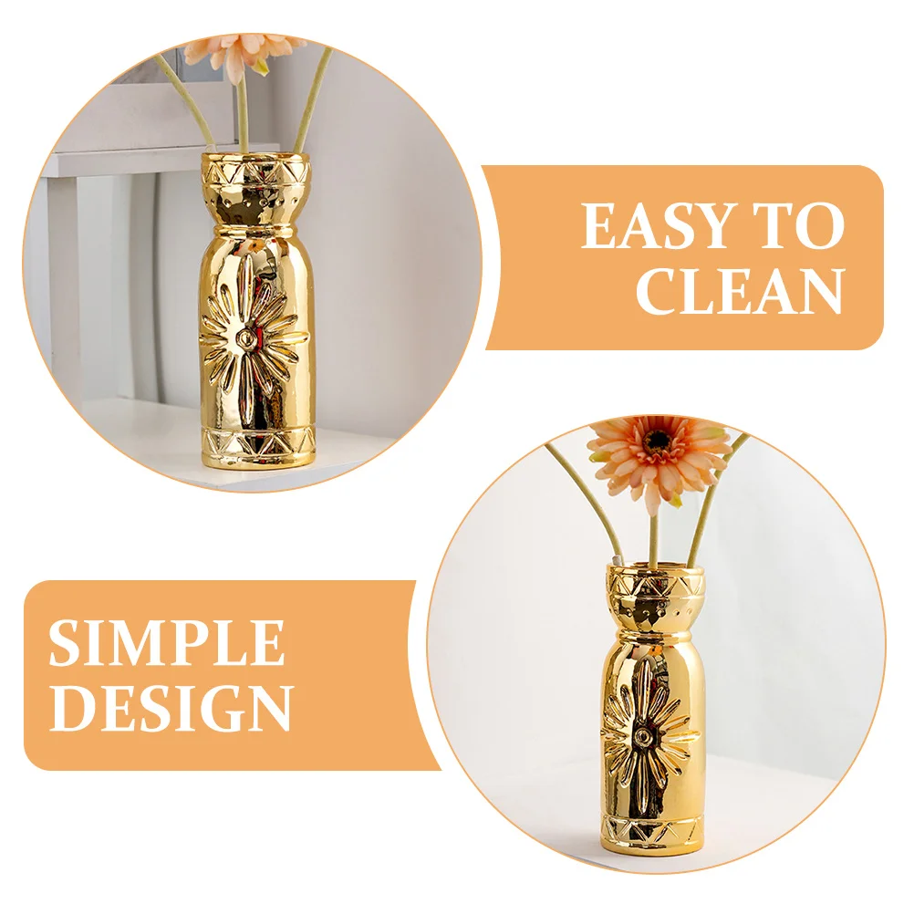 

Ceramic Flower Arrangement Vase Elegant European Style Decorative Craft for Home Office Desk Shelf Display Modern Minimalist