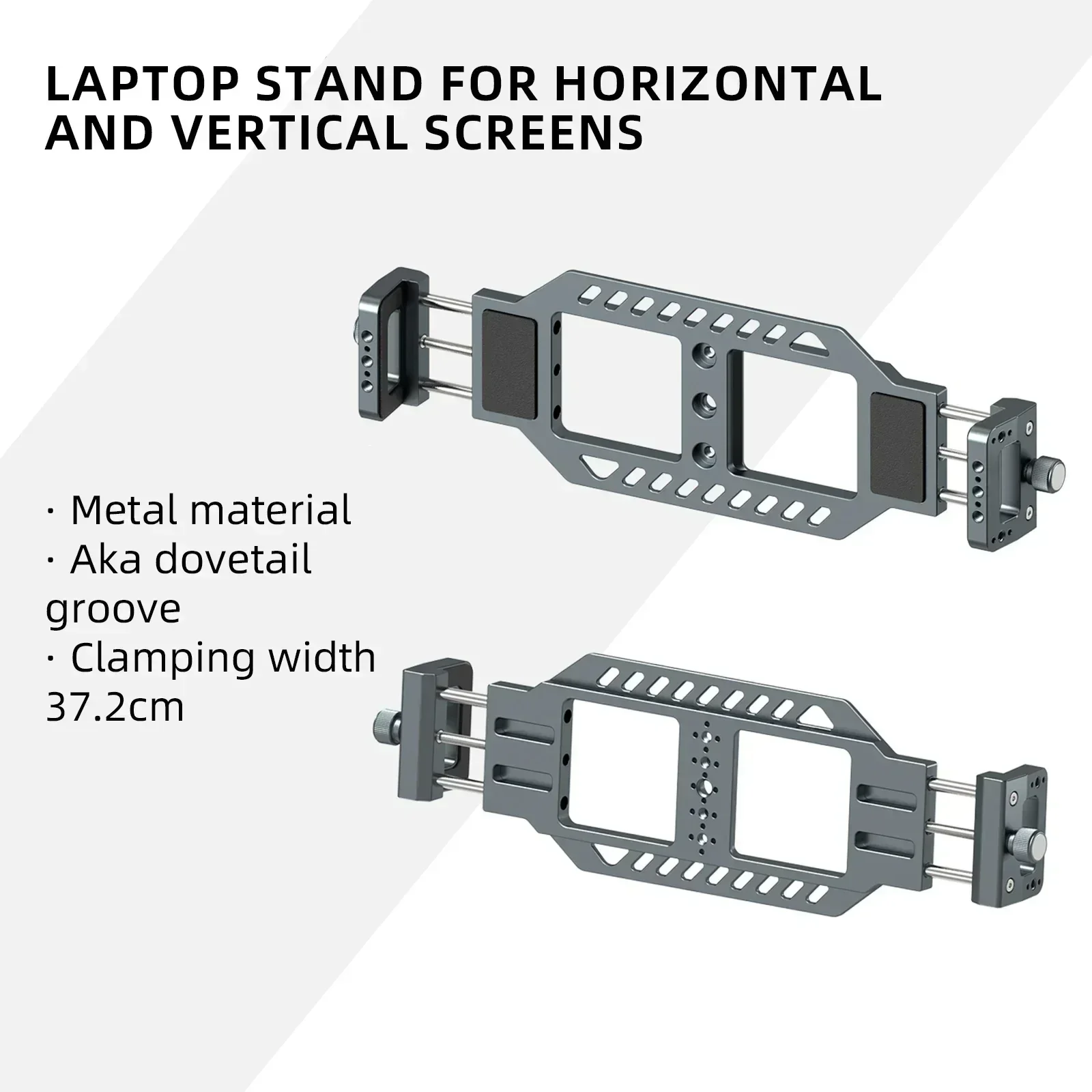 Laptop Clamp Holder Aluminum Alloy Adjustable Horizontal Vertical Stand Wide Tripod Mount for Outdoor Photography Notebook