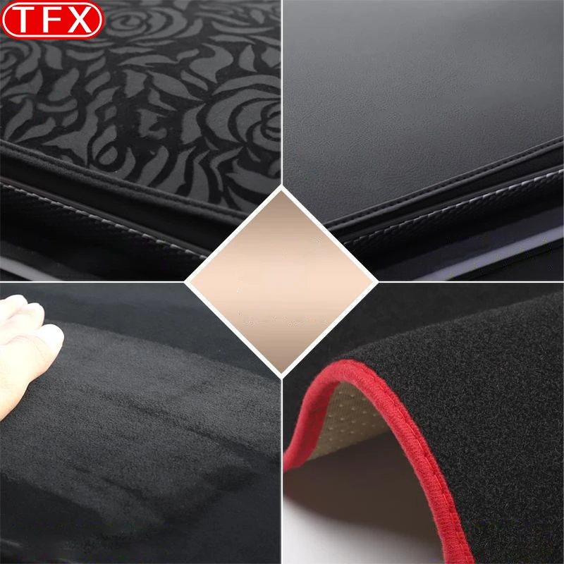 Flannel Dashmat Dashboard Cover Sun Shade Dash Board Cover Carpet For Mercedes Benz A-Class W177 A160 A180 A200 A45 Accessories
