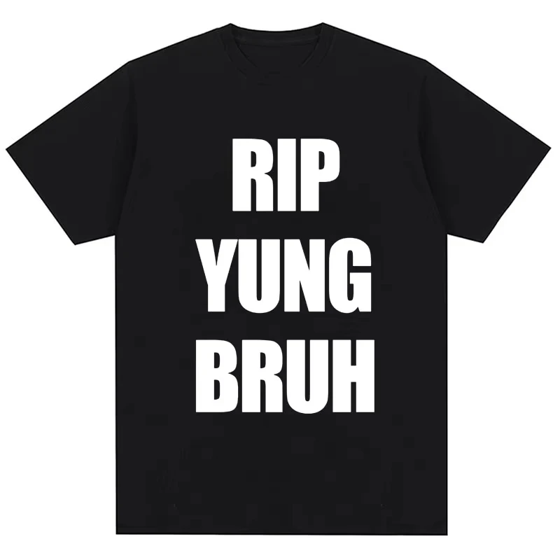 リル・トレイシー ミーム ピープ サマー ファニー Tシャツ RIP YUNG BRUH グラフィック Tシャツ メンズ レディース コットン オーバーサイズ ヒップホップ Tシャツ ストリートウェア