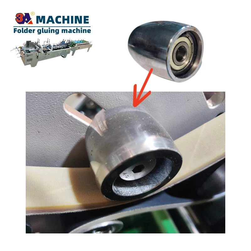 Automatic Box Folding Gluing Machine Accessories Press Pulley Pasting Machine Folder Gluer Manual Cartons Packaging Spare Parts