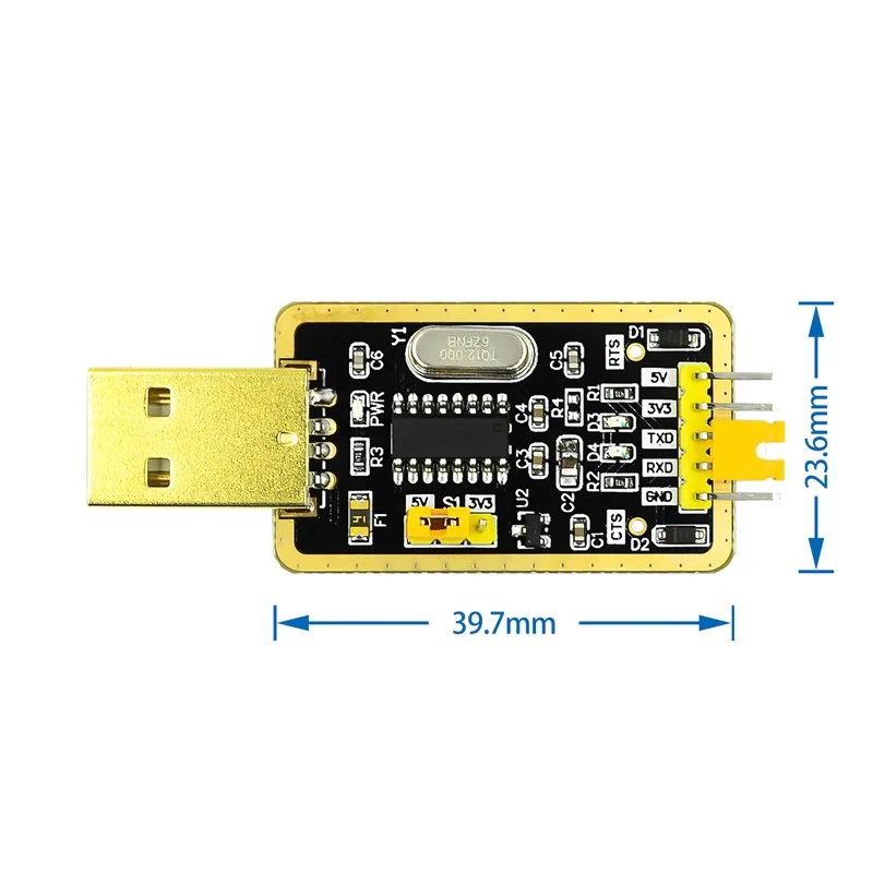 1~100Pcs Local Gold CH340G RS232L USB To TTL Module To Serial Port Zhongjiu Upgrade Small Board TTL Brush Cable