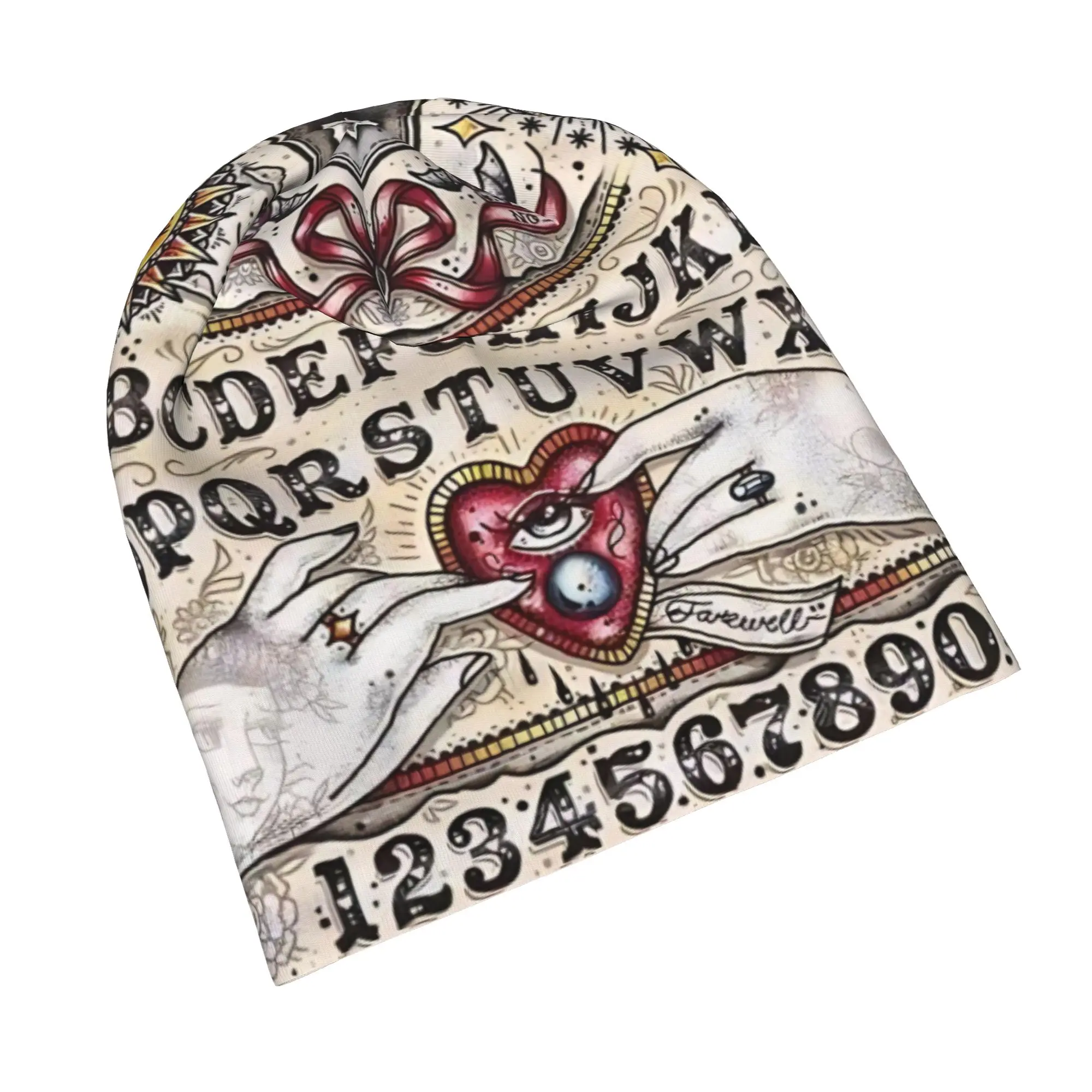 Ouija Board Skullies Beanies Hats Mystical Sun and Moon Autumn Winter Men Women Ski Cap Warm Multifunction Bonnet Hats