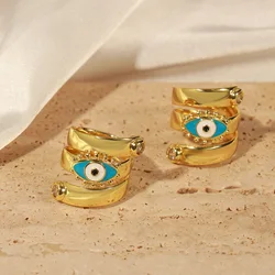 Evil Eye Rings For Women In 18k Gold Plated Copper Waterproof Non Tarnish Women's Ring