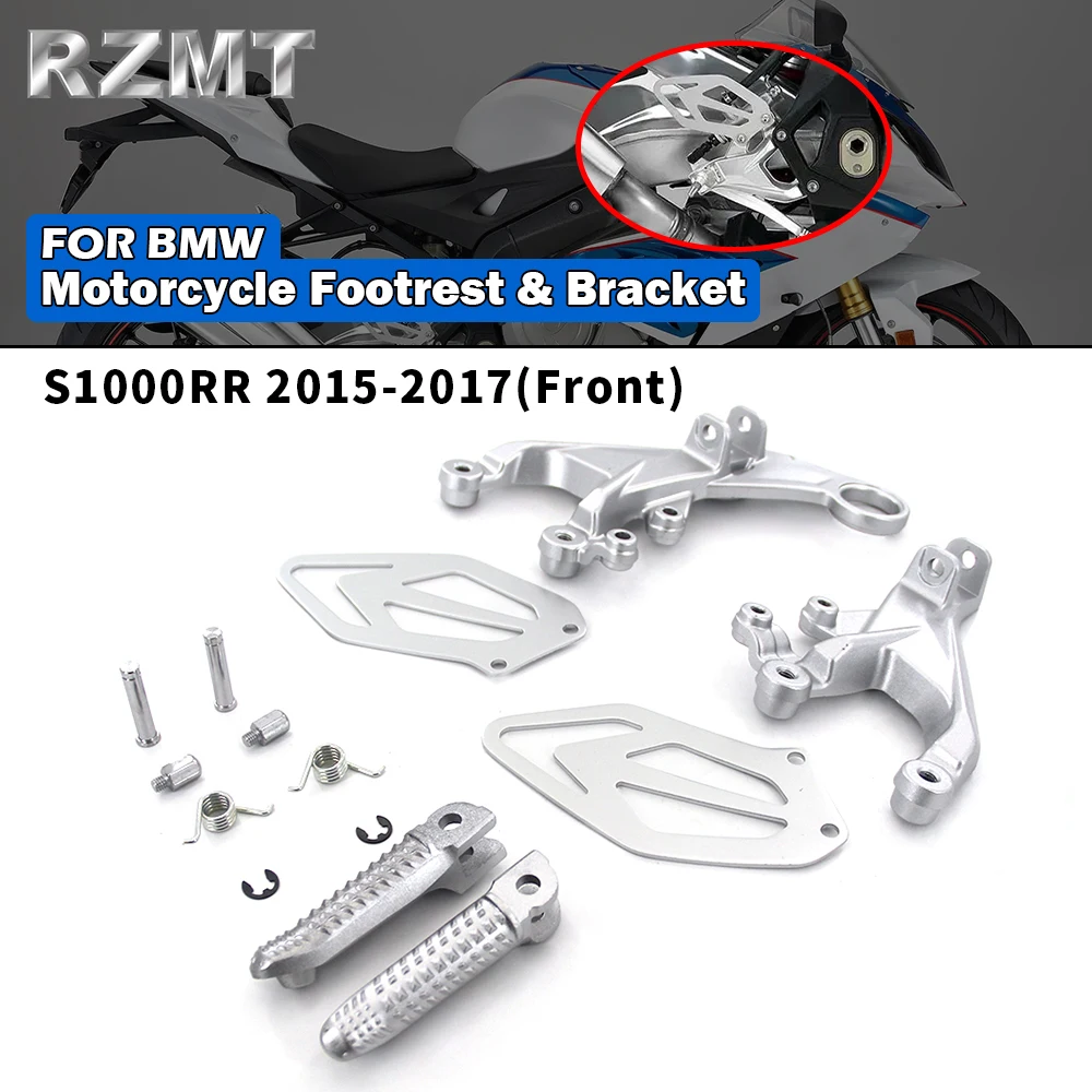 Motorcycle Footrest & Bracket For BMW S1000RR 2015-2017 Folding Parts Front Passenger Footrest Pedal Bracket Assembly Kit