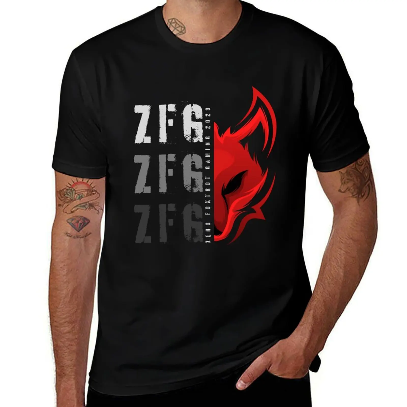 

ZFG 2023 - Red fox T-Shirt tees quick-drying mens white t shirts