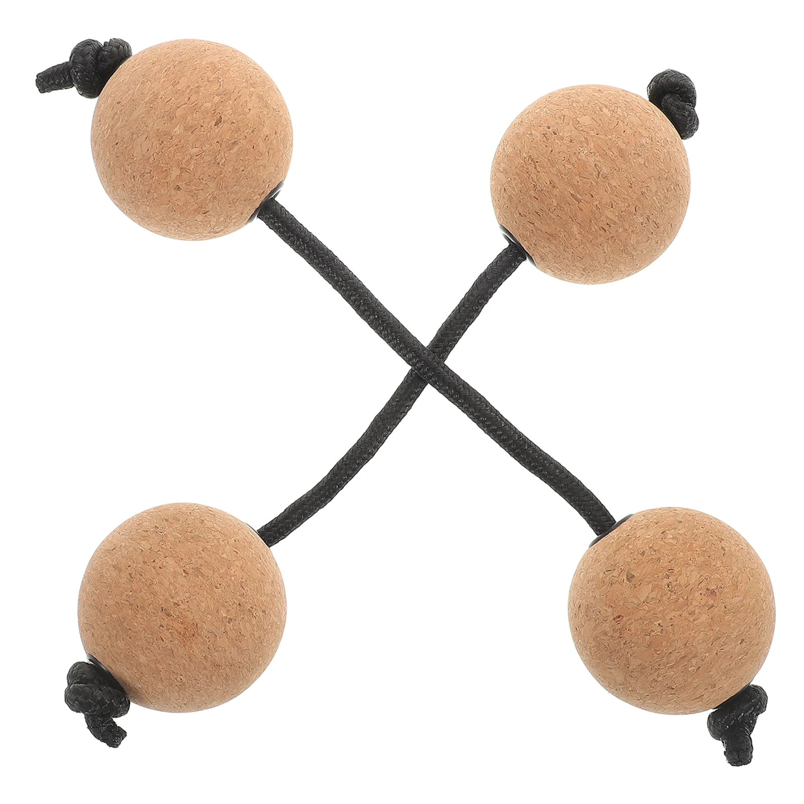 

2 Pairs Kashaka Shaker Musical Percussion Instrument Rhythm Balls Hand Percussion For Kids Party Favors Dual Ball Cork Mute