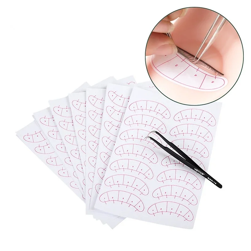 70pairs Paper Patches Under Eye Pads for Eyelash Extension Practice Patch for Grafting Eyelash Eye Tips Sticker Wrap Makeup Tool