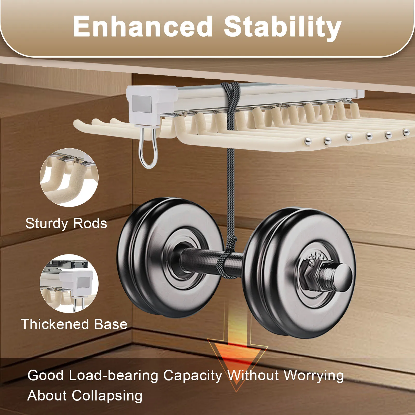 Space Saving Pull Out Wardrobe Trouser Rack Image 5