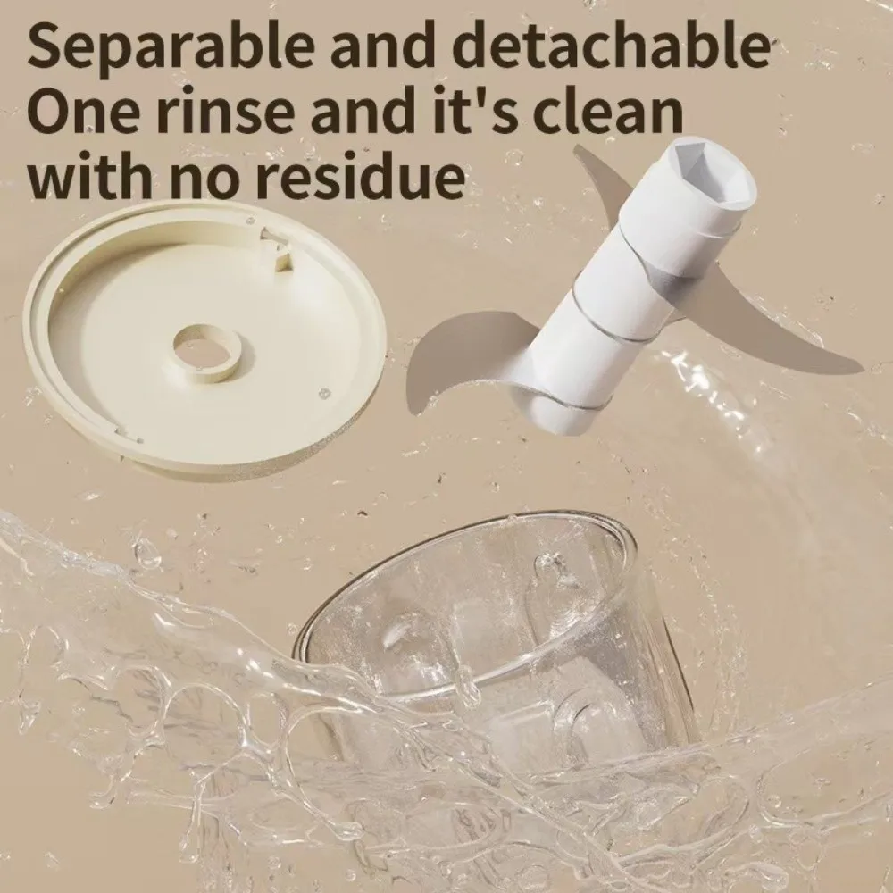 Easy Clean Wireless Mini Meat Grinder 350ml Portable Baby Food Processor Detachable Handheld Garlic Crusher Garlic Processing